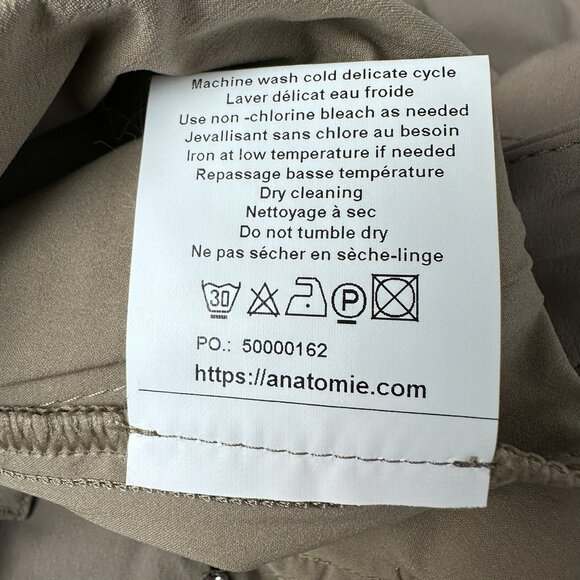 Anatomie Women's The Thea Regular Fit High Rise Straight Leg Luxury Pant, Khaki - Picture 14 of 16